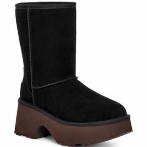 NEW IN BOX UGG Classic New Heights Short Boot Women’s Black Size 7